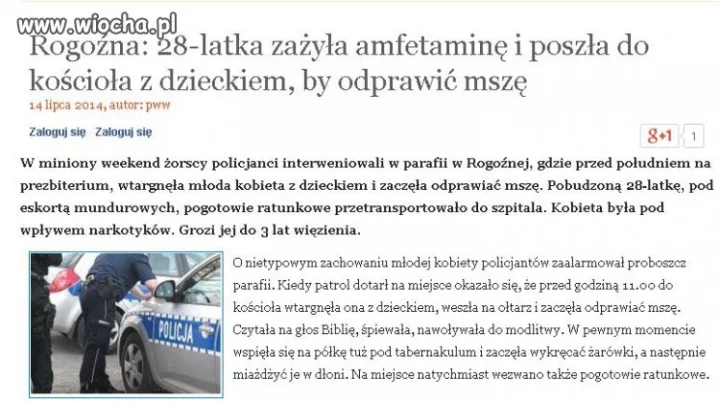 Zatrzymana za odprawianie mszy...