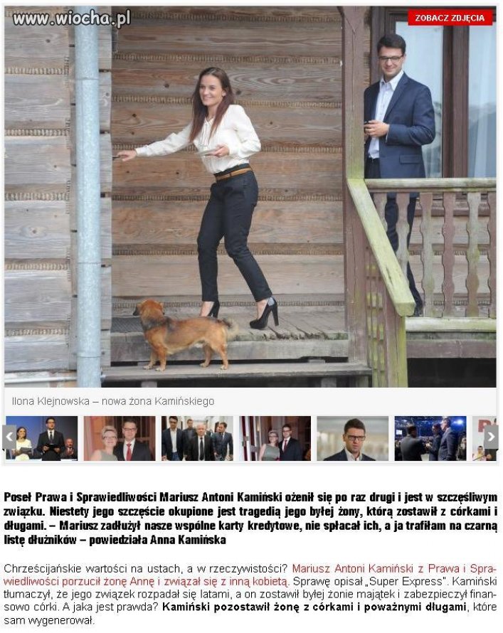Taką moralność mają nasi politycy...