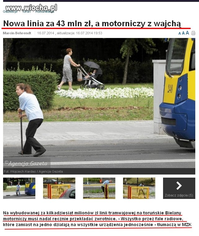 "Tadeusz, wajchę przełóż"...