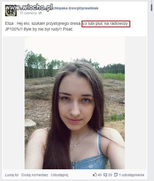 Lubisz pluć na radiowozy?