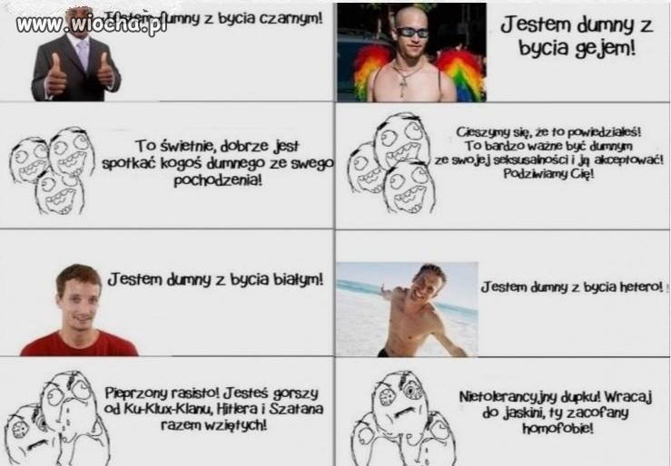 Jestem dumny z bycia białym i hetero 