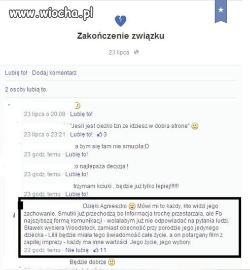 Wybrał Woodstock zamiast porodu