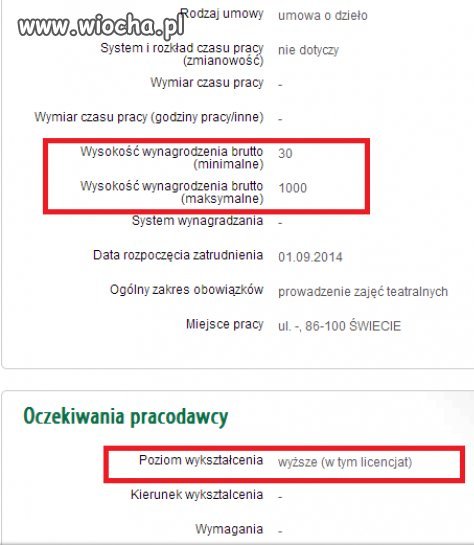Oferta Urzędu Pracy