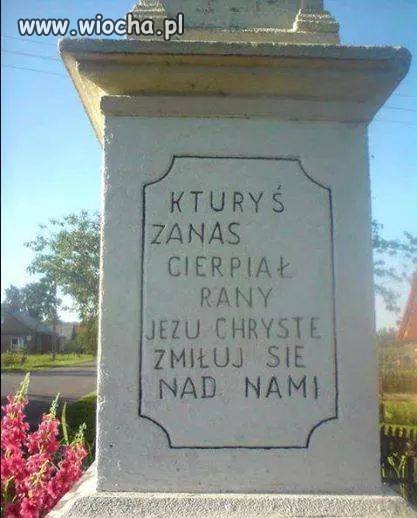 Zmiłuj się nad autorem napisu