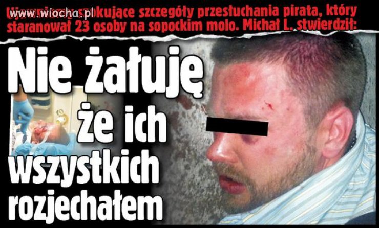 Ścierwo Sopotu na przesłuchaniu u prokuratora..
