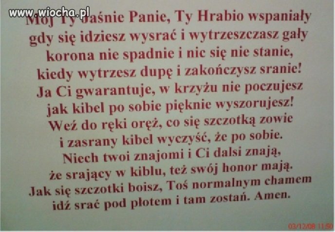 Niby g...o ale z poetycką nutą