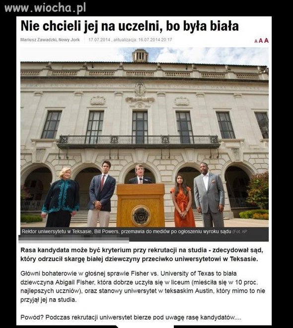 Rasizm wobec kolorowych jest zły ale rasizm wobec 