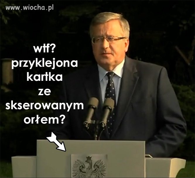 Godło też już czarno-białe