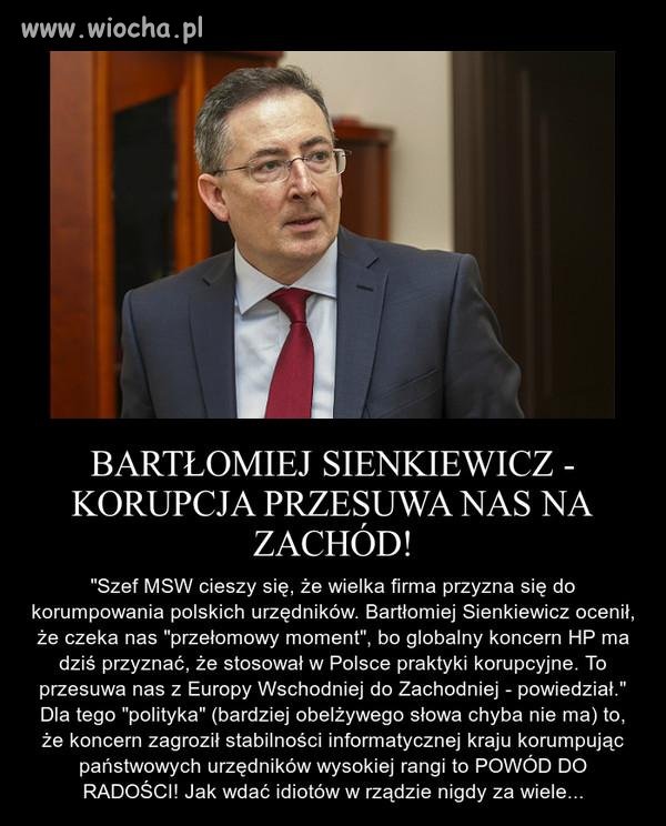 Korupcja przesuwa nas na zachód ...
