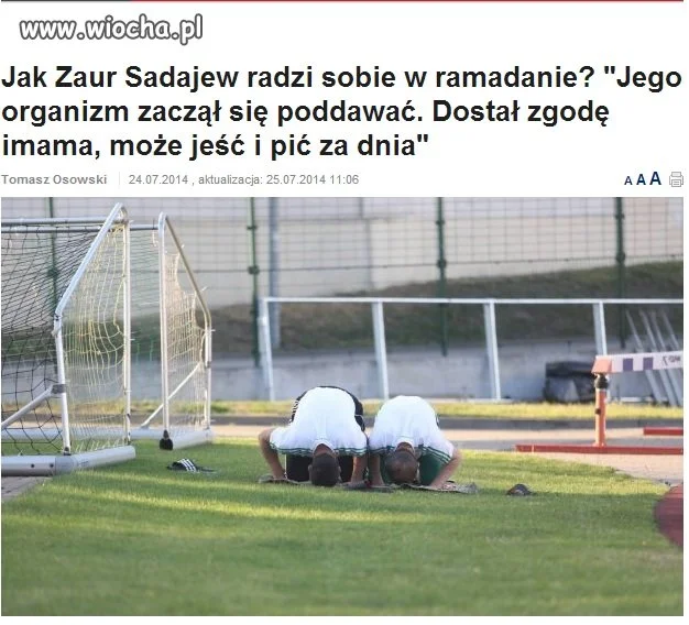 Ramadan wśród piłkarzy...