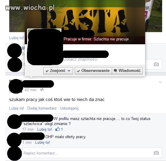 Szlachta szuka pracy