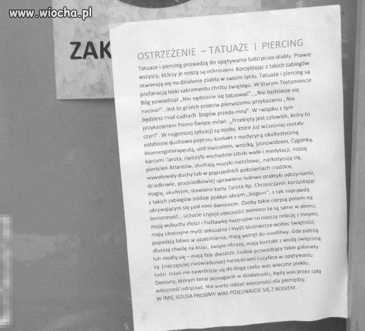 Mały apel do osób posiadających tatuaże.