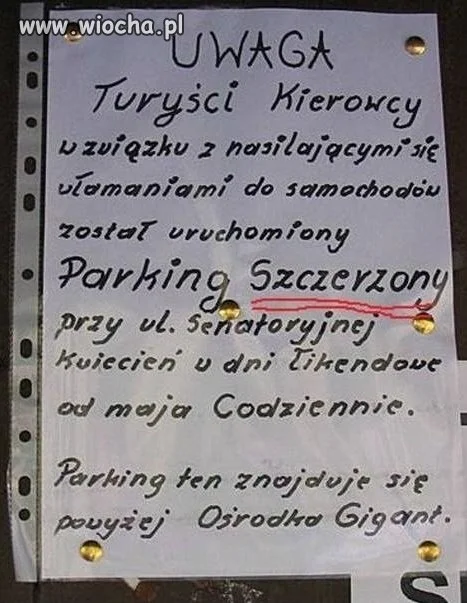 Parking Szczerzony