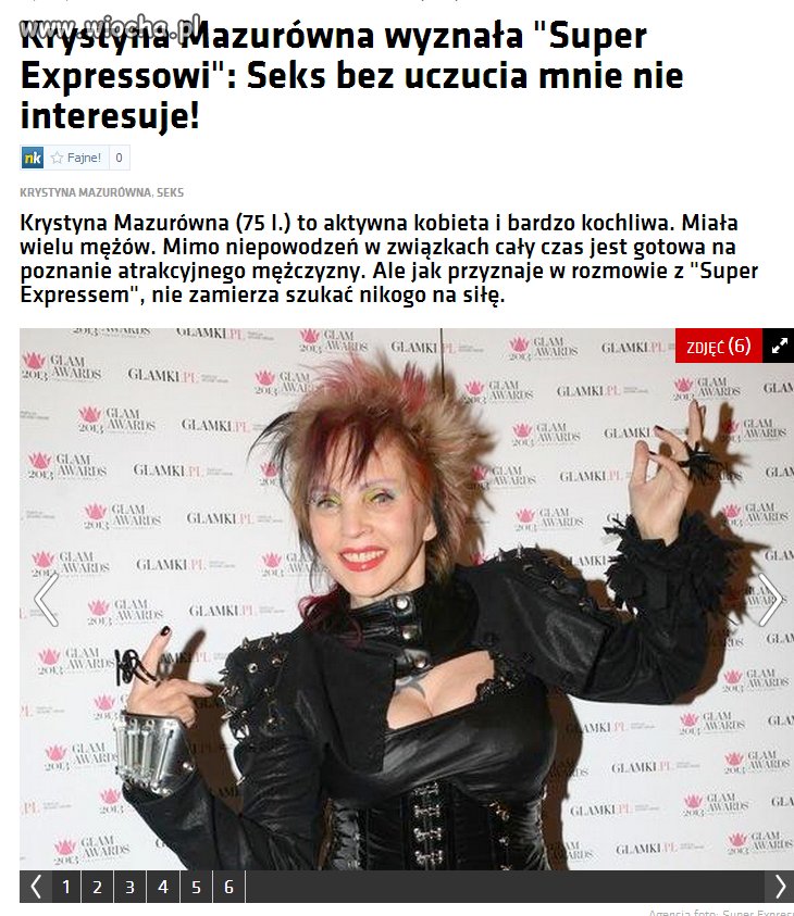Co jak co ale sex w tym wieku to już lekka 