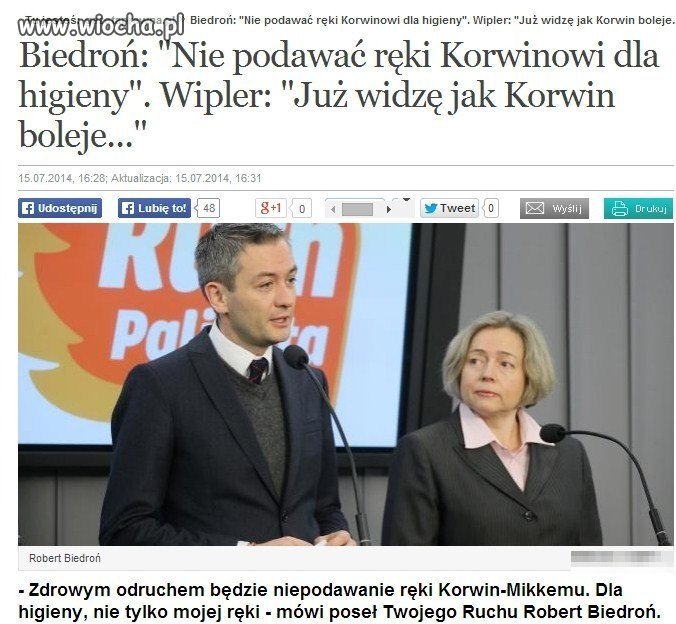 Korwin już boleje...