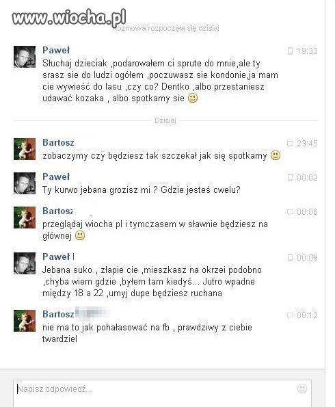 Groźby na facebooku 