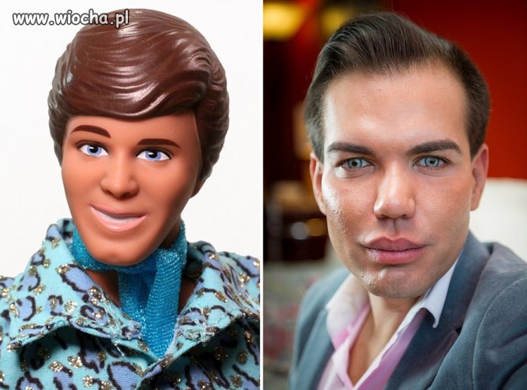 Żywa Barbie już była,a on chce wyglądać jak Ken