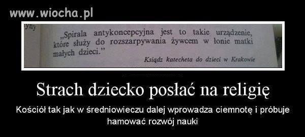 Strach dziecko posłać na religię 