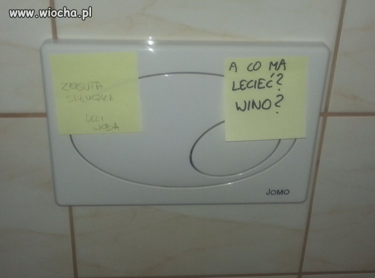 Cud w WC - celna riposta