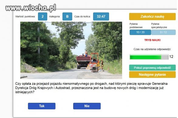 Kolejne chore pytanie Kat. B