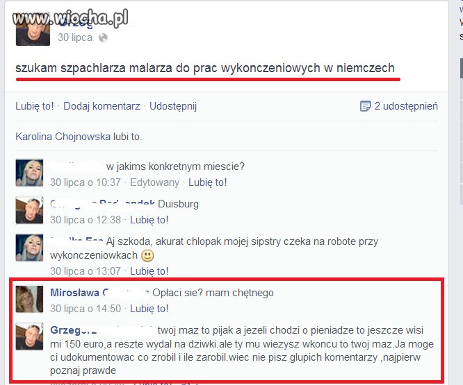 Ogłoszenie na facebook'u