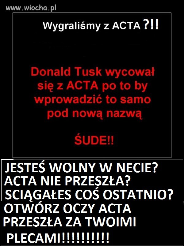 ACTA NIE NA CZASIE