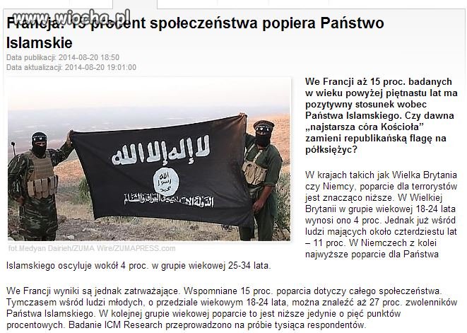 15% "Francuzów" popiera rzeź chrześcijan w Syrii.