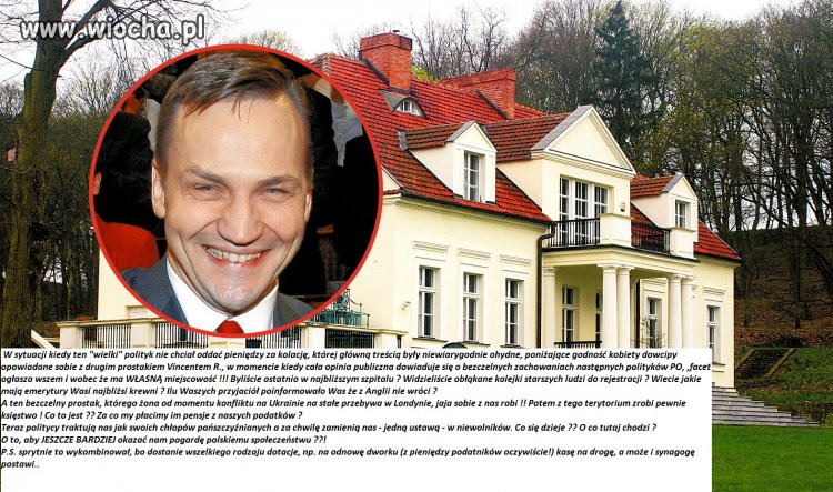 Radosław Sikorski dostał w prezencie wieś