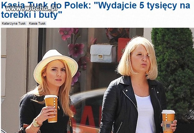 Taaa, ją stać bo kupuje za nasze...