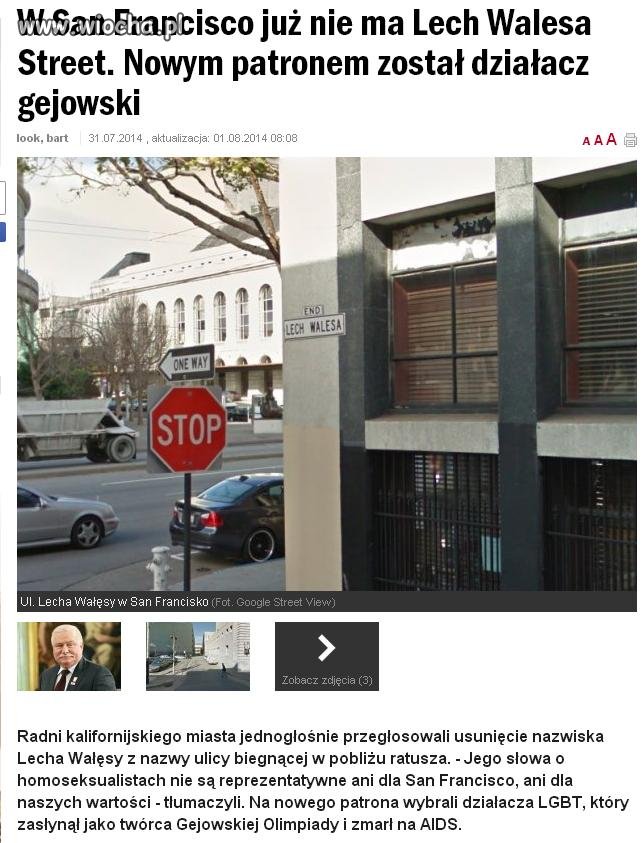 Zmienili nazwę ulicy na zmarłego na AIDS geja
