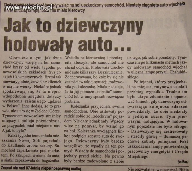Kobieta za kierownicą!