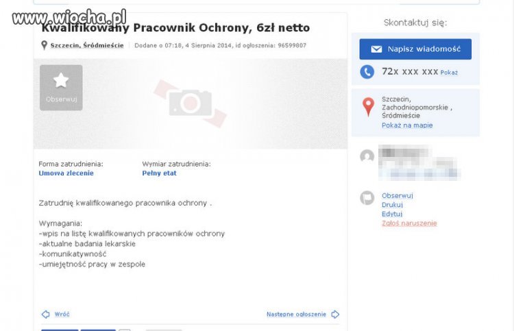 Taka tam praca dla licencjonowanego ochroniarza!