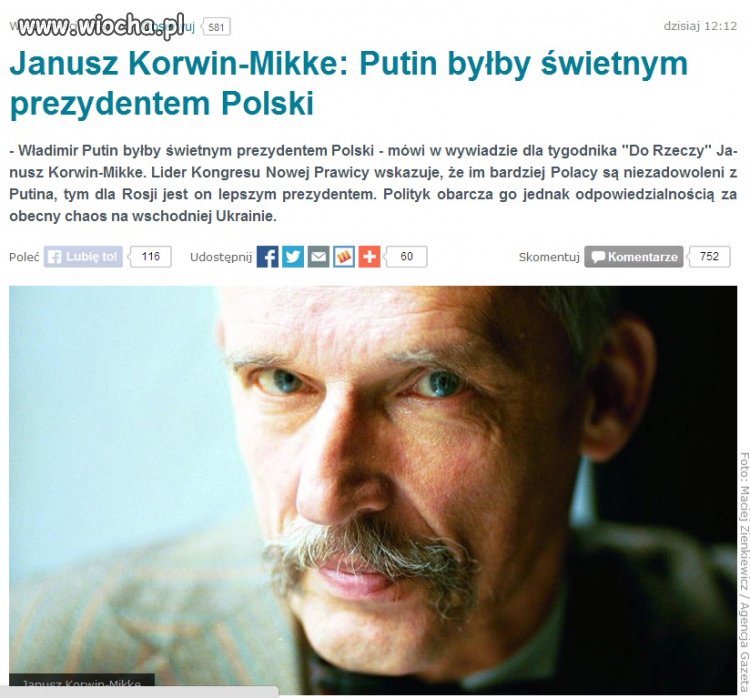Putin byłby świetnym prezydentem RP