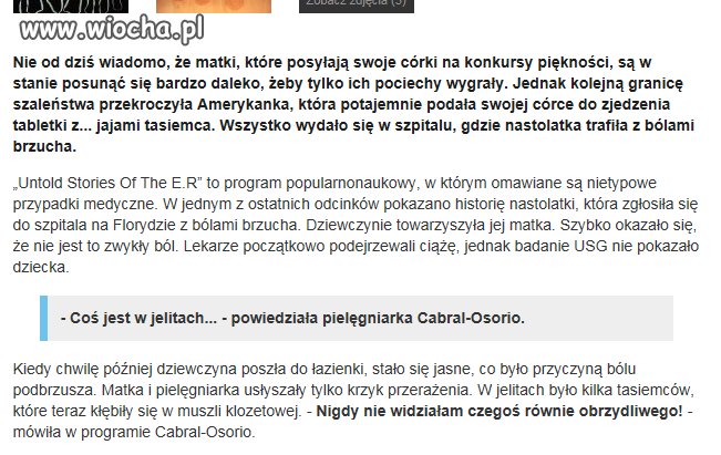 Na nadmiar wagi tasiemce, na ciążę aborcja