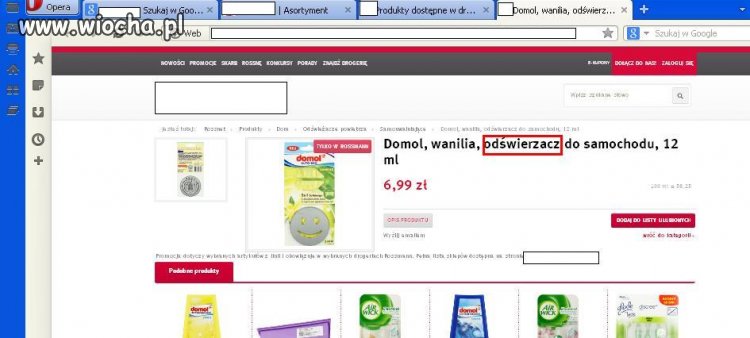 Strona pewnej znanej drogerii...