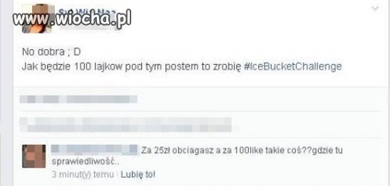 "IceBucketChallenge" za 100 lajków
