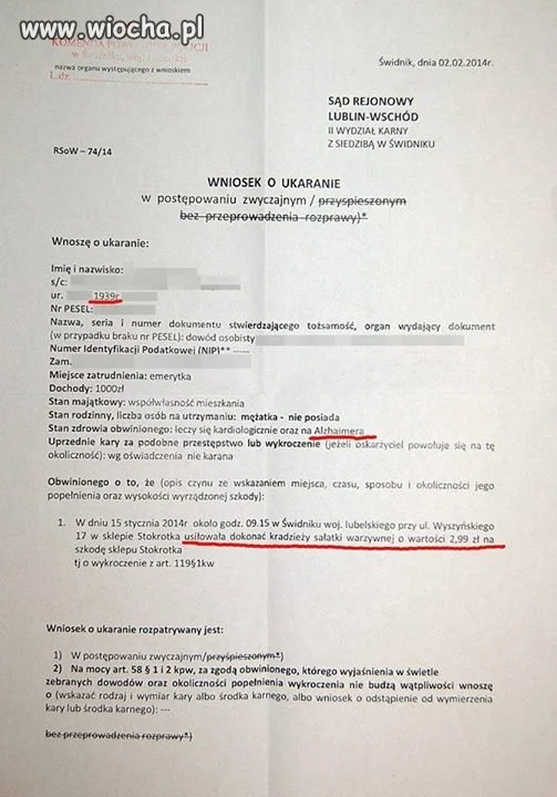 Tak, należy sądzić babinki kradnące w warzywniaku