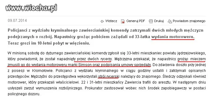A Rycerze podobno pomagali 