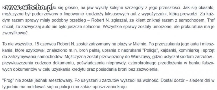 Słynny "FROG" bezkarny... Znajomości robią swoje..
