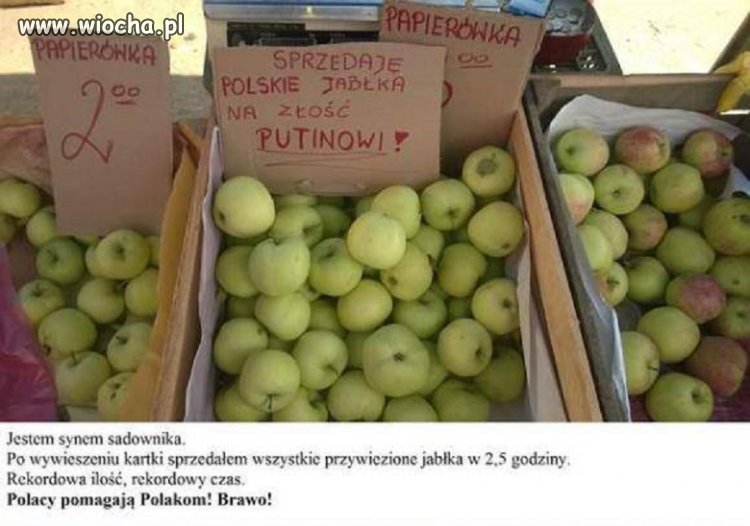 Putinowi możemy sprzedać ogryzki po dobrej cenie 