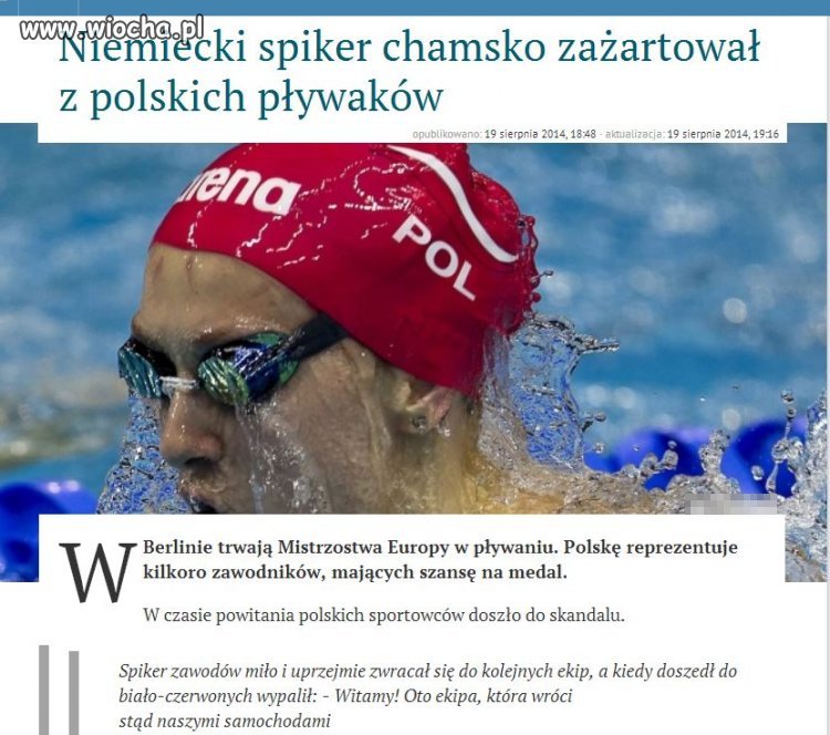 Polscy sportowcy wg. niemieckiego komentatora...