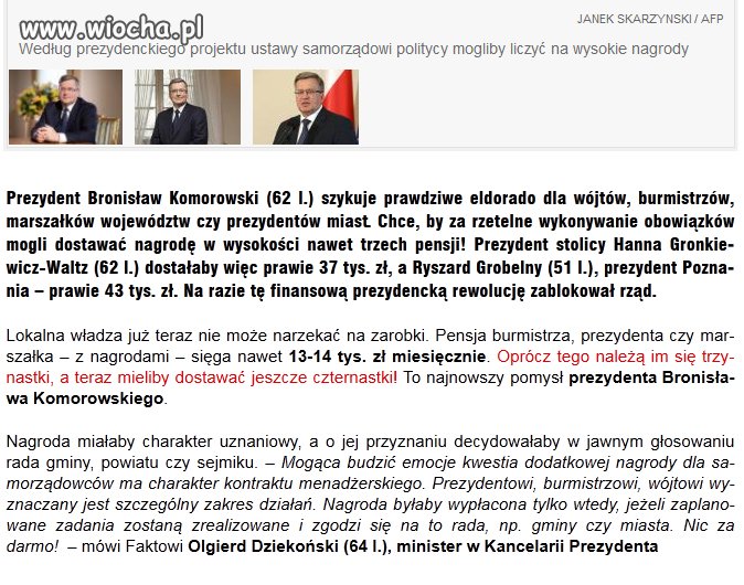 Trzynastki, czternastki, może jeszcze piętnaski?