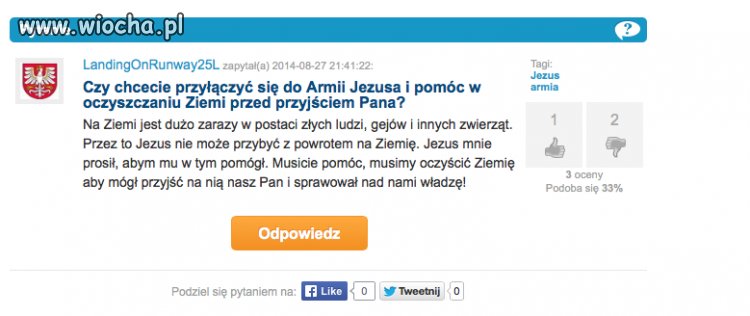 Zaczynam wierzyć w to, że niektórym bije w cymbał