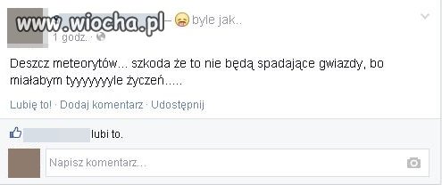 Meteoryty czy spadające gwiazdy?