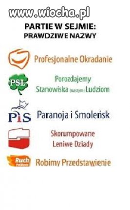 Alternatywne nazwy partii politycznych