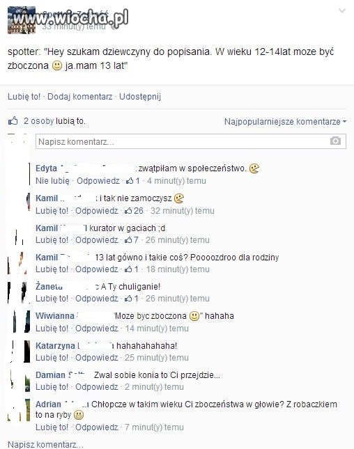 Zboczonej dziewczynki szuka zboczony chłopiec