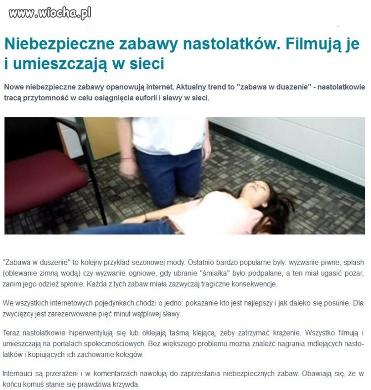 "Zabawa w duszenie"