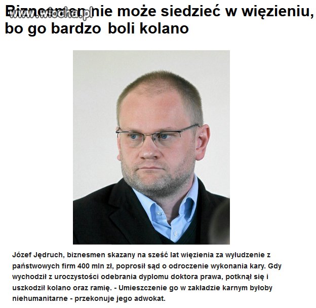 Ukradł 400 mln, ale nie pójdzie do pudła