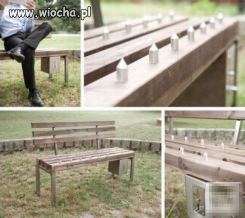 Płatna ławka w parku