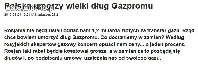 Rosja dobija naszą gospodarkę